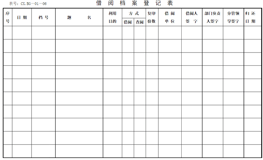 人事檔案借閱規(guī)定